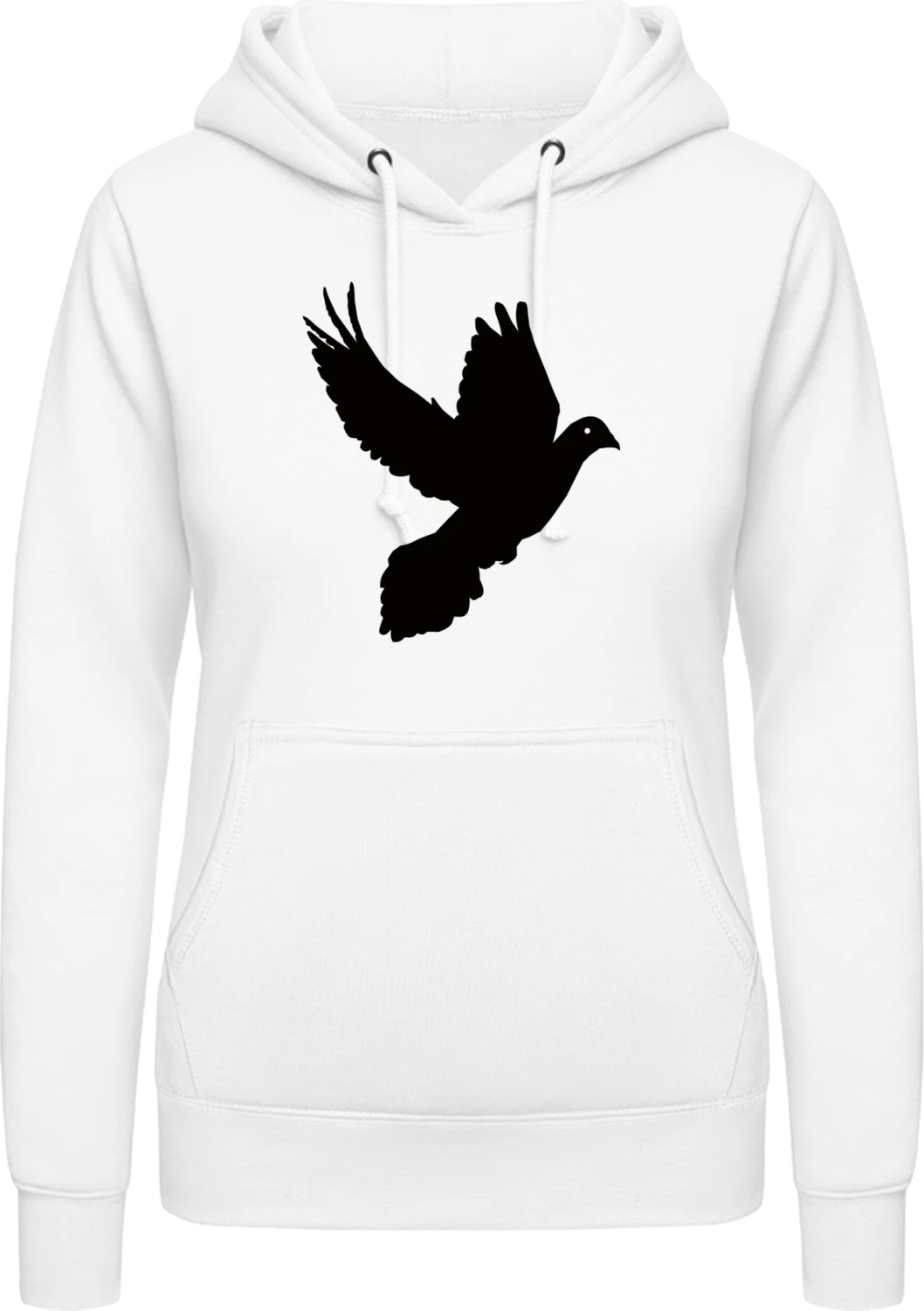 Dove Bird - Arctic white AWDis ladies hoodie - Front