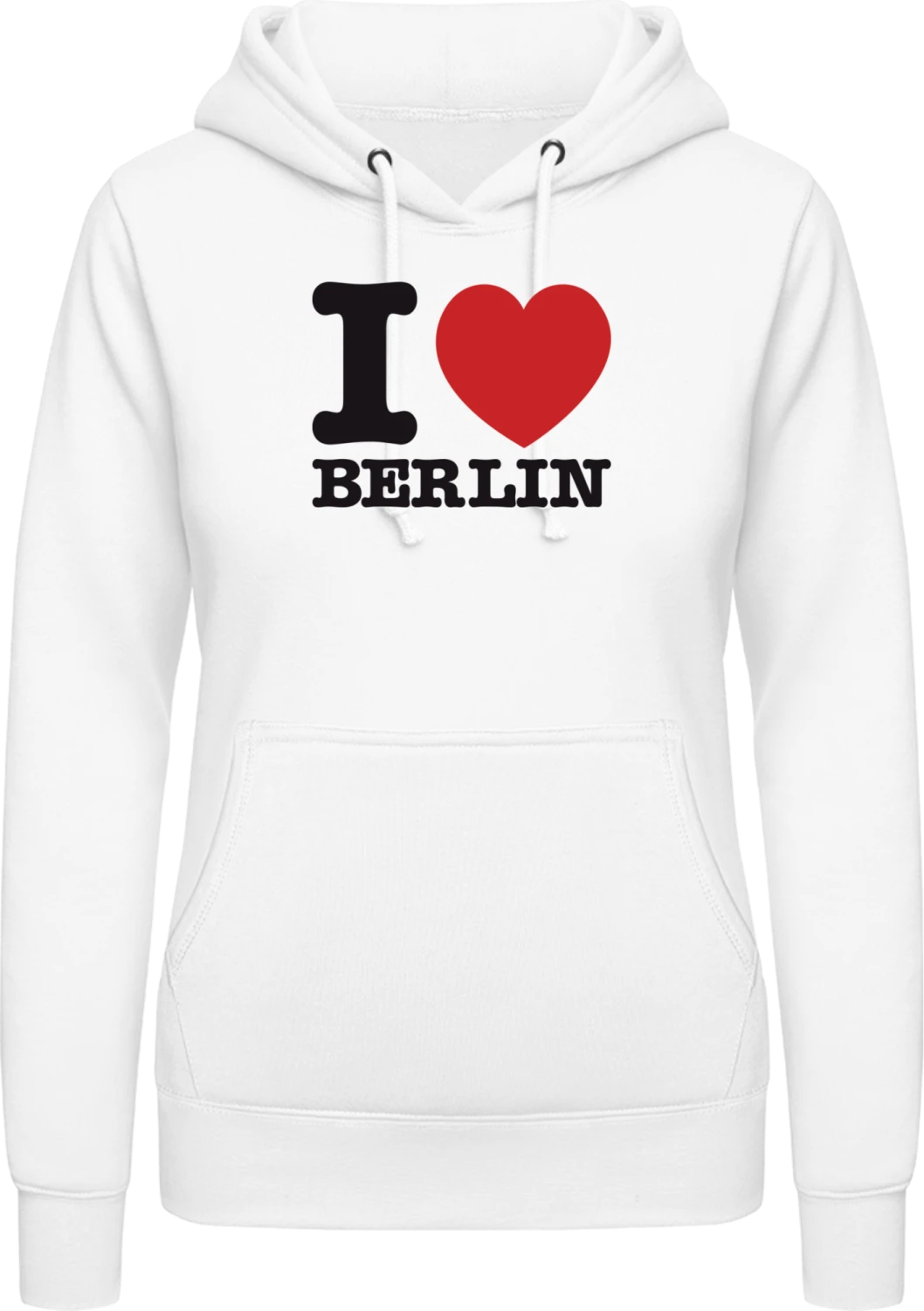 I Love Berlin - Arctic white AWDis ladies hoodie - Front