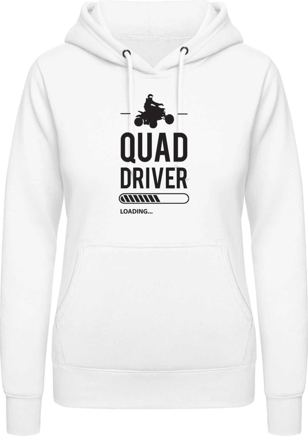 Quad Driver Loading - Arctic white AWDis ladies hoodie - Front