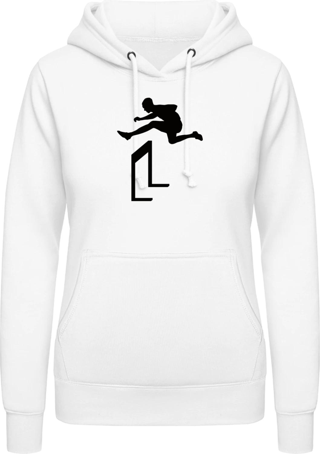 Hürdenlauf - Arctic white AWDis ladies hoodie - Front