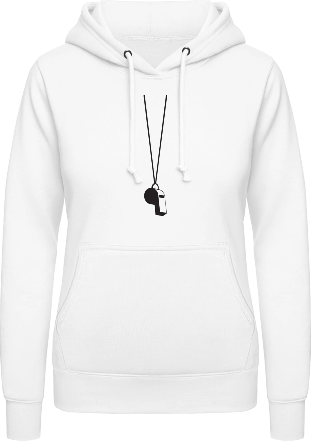 Pfeife Silhouette - Arctic white AWDis ladies hoodie - Front