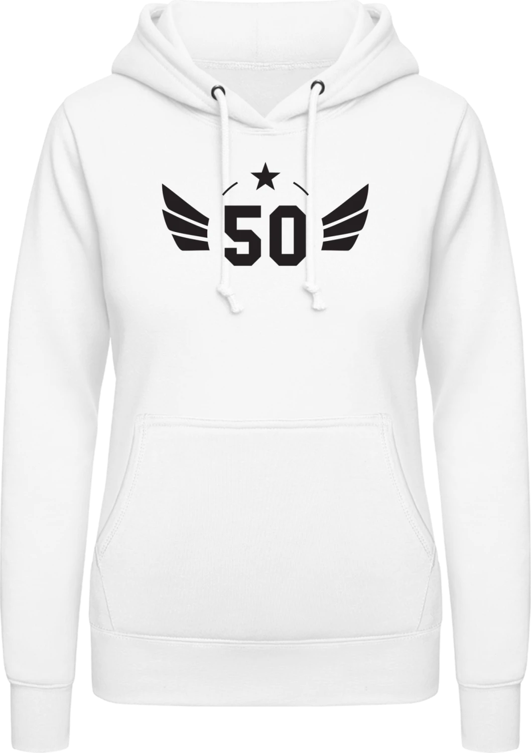 50 Jahre Zahl - Arctic white AWDis ladies hoodie - Front