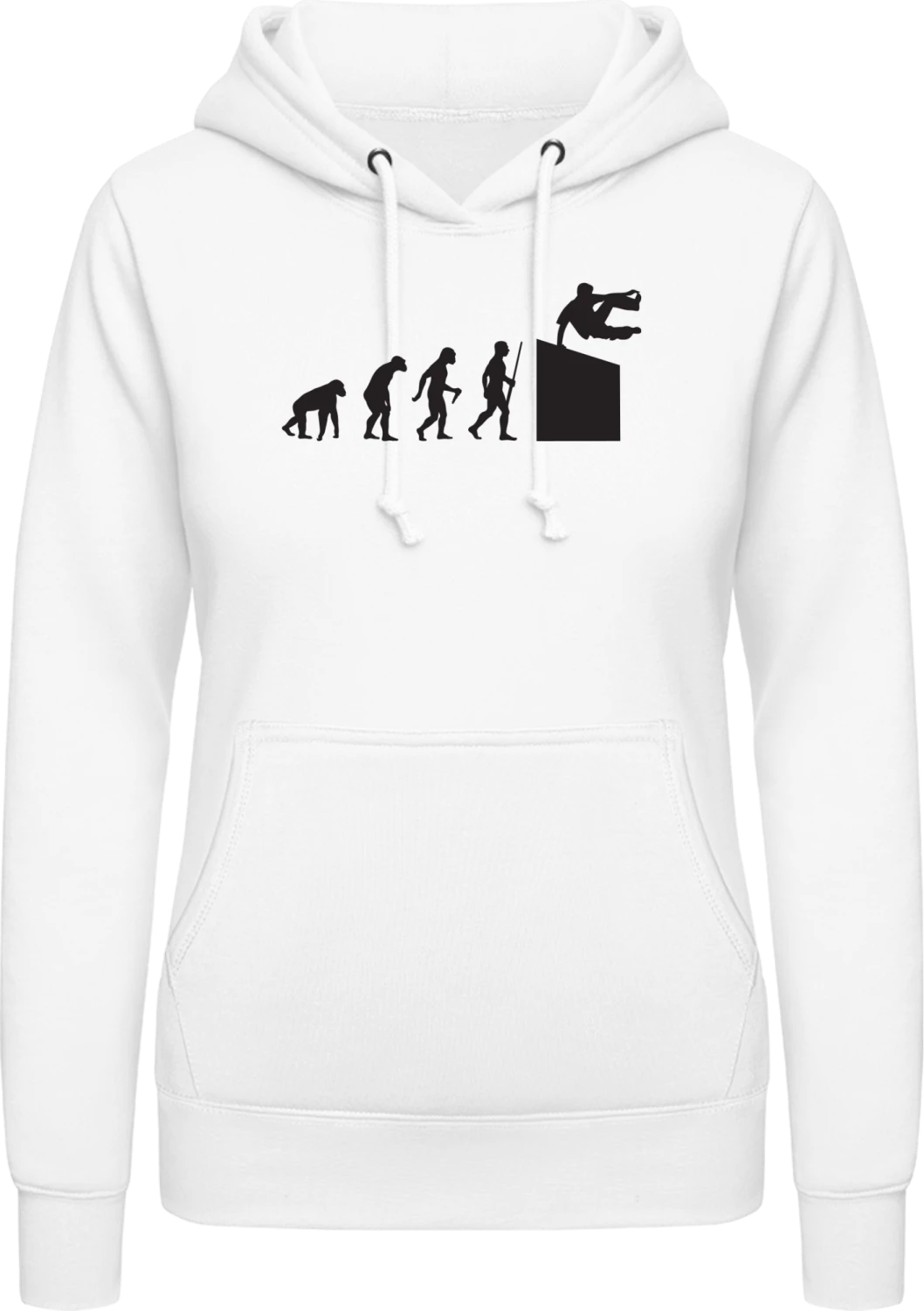 Parkour Evolution - Arctic white AWDis ladies hoodie - Front