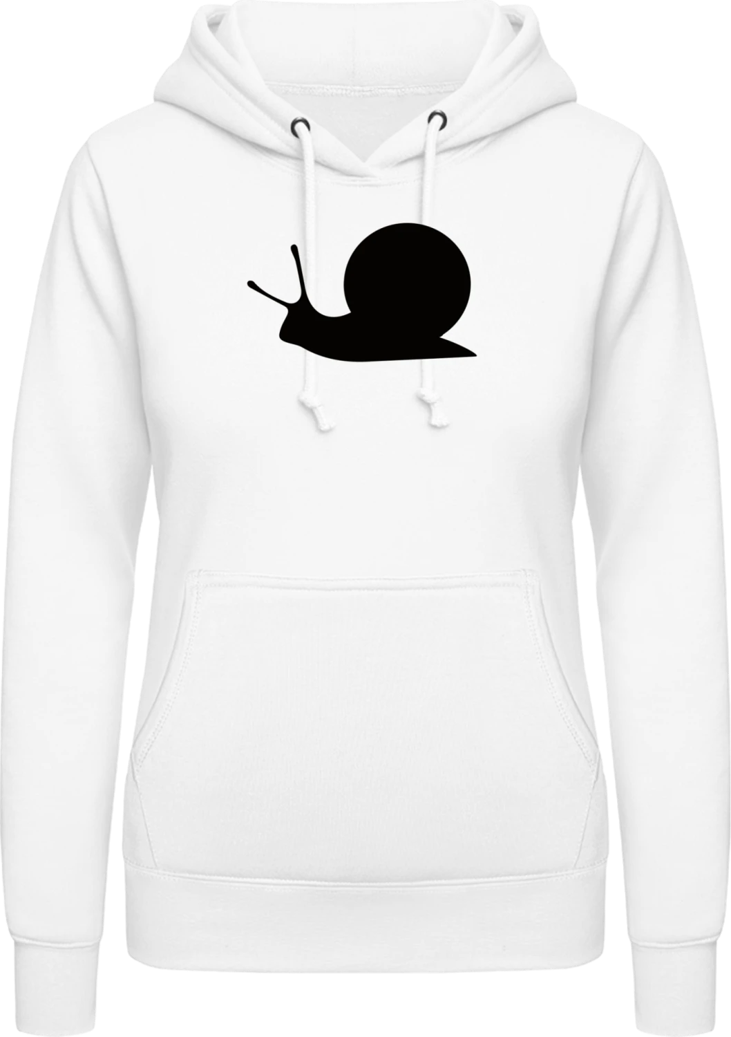 Schnecke - Arctic white AWDis ladies hoodie - Front