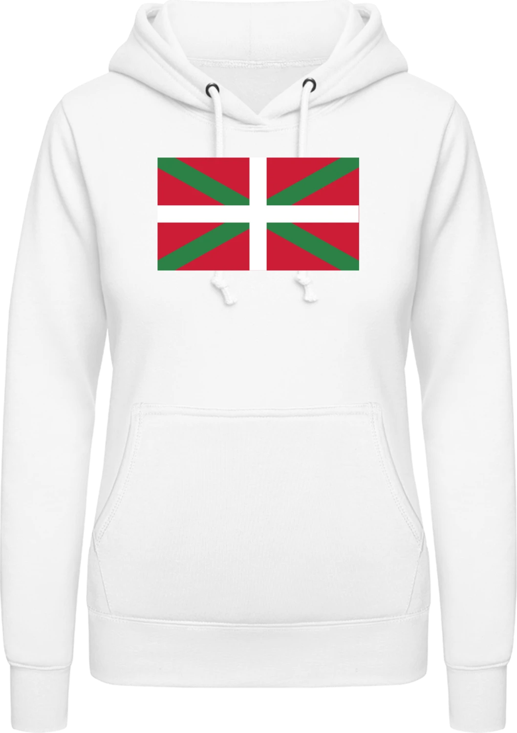 Baskenland - Arctic white AWDis ladies hoodie - Front