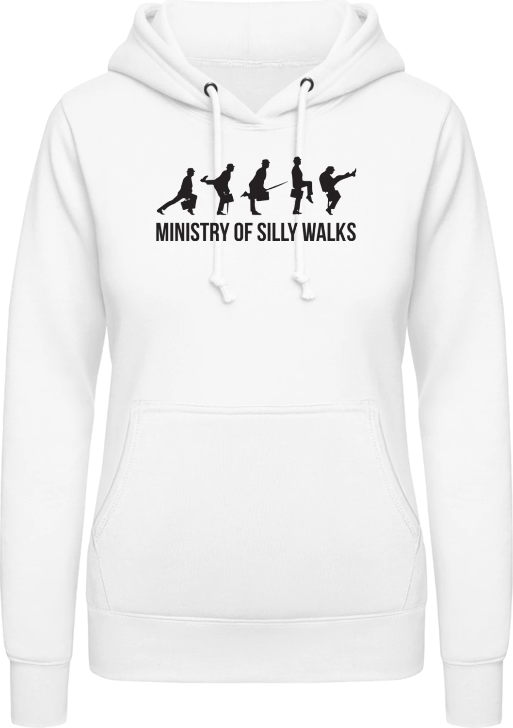 Ministry Of Silly Walks - Arctic white AWDis ladies hoodie - Front