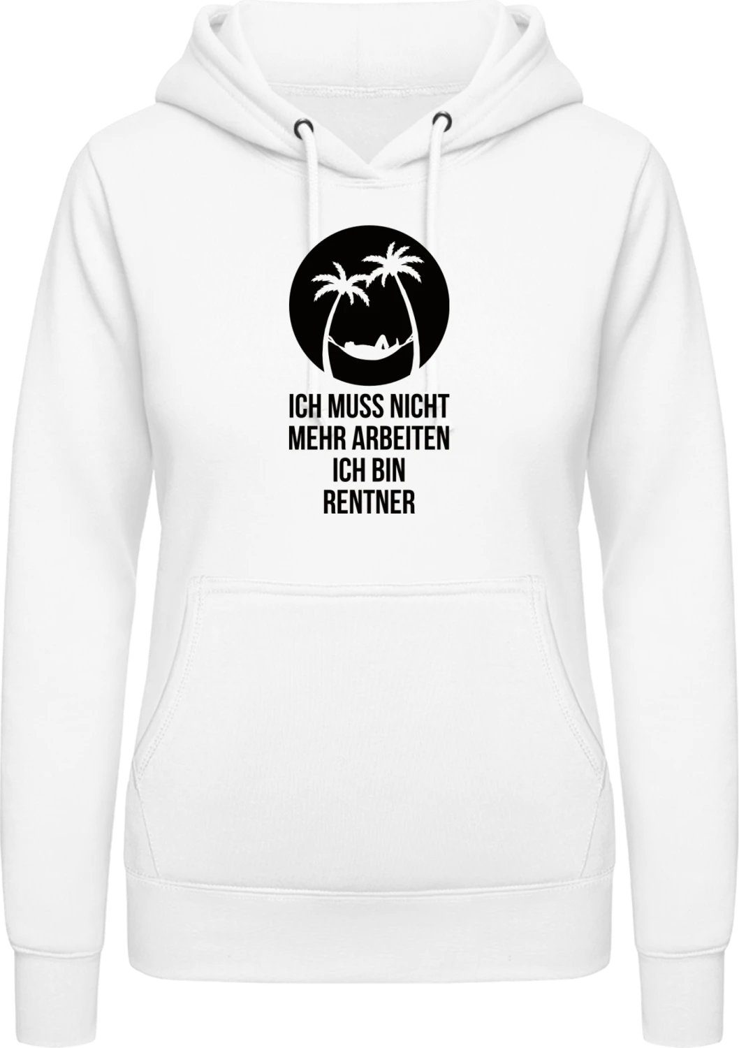 Ich muss nicht mehr arbeiten ich bin Rentner - Arctic white AWDis ladies hoodie - Front