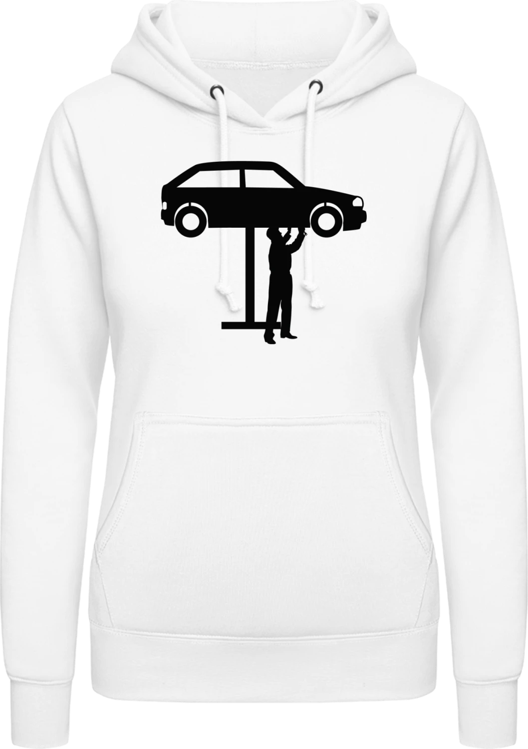 Automechaniker - Arctic white AWDis ladies hoodie - Front