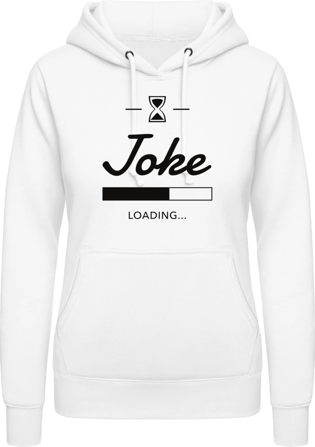 Joke loading - Arctic white AWDis ladies hoodie - Front