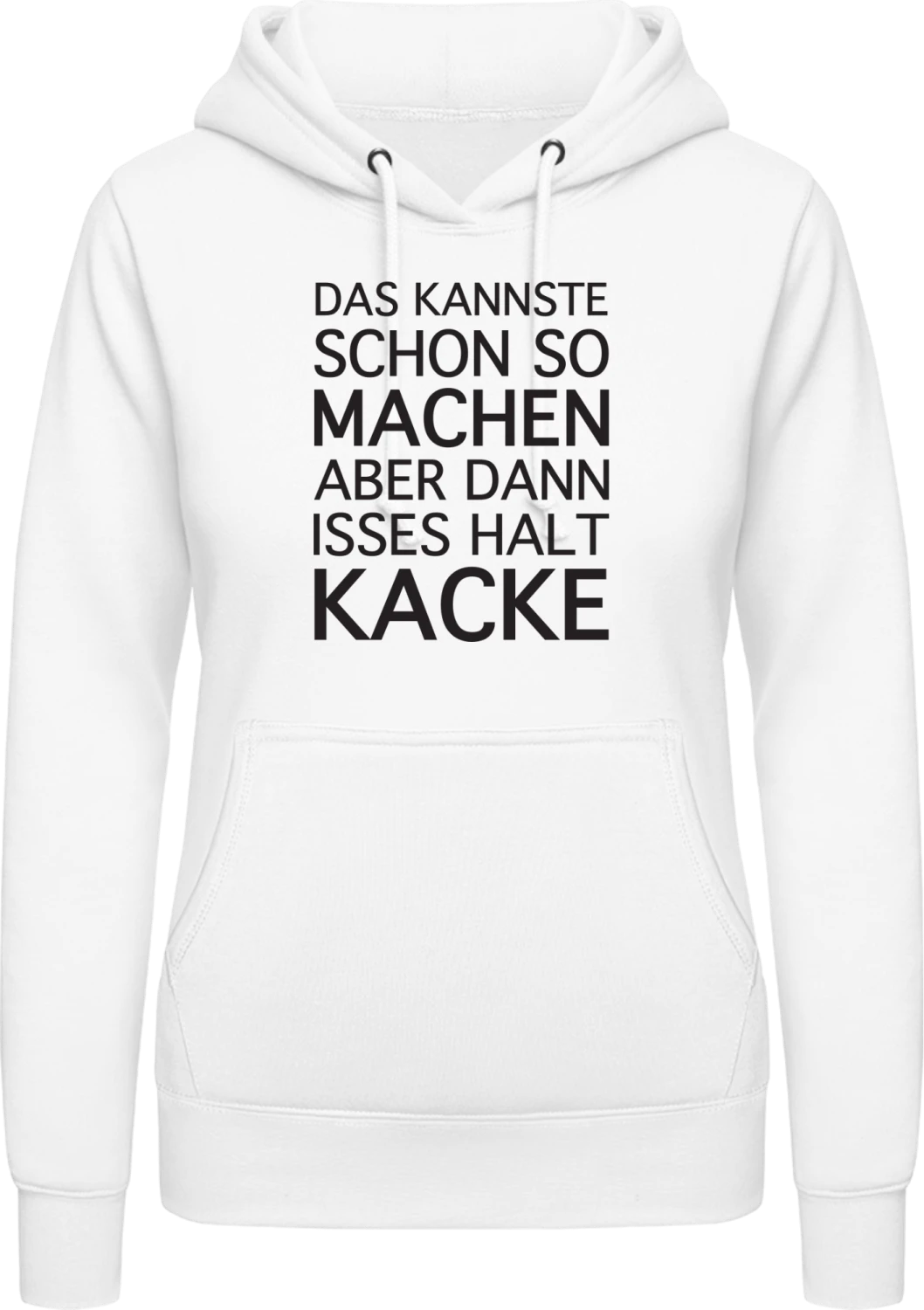 Das kannste schon so machen - Arctic white AWDis ladies hoodie - Front