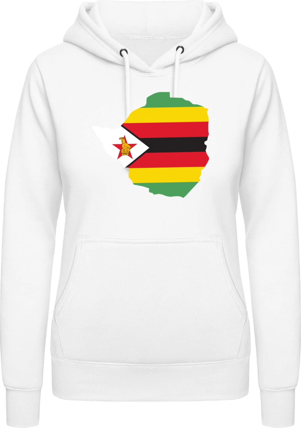 Simbabwe - Arctic white AWDis ladies hoodie - Front