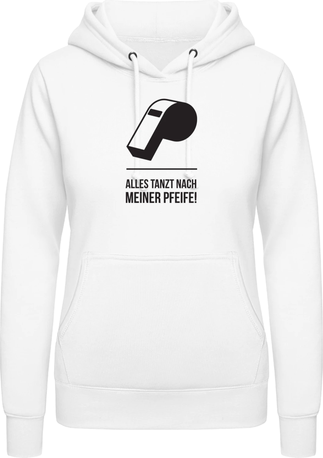 Alles tanzt nach meiner Pfeife - Arctic white AWDis ladies hoodie - Front