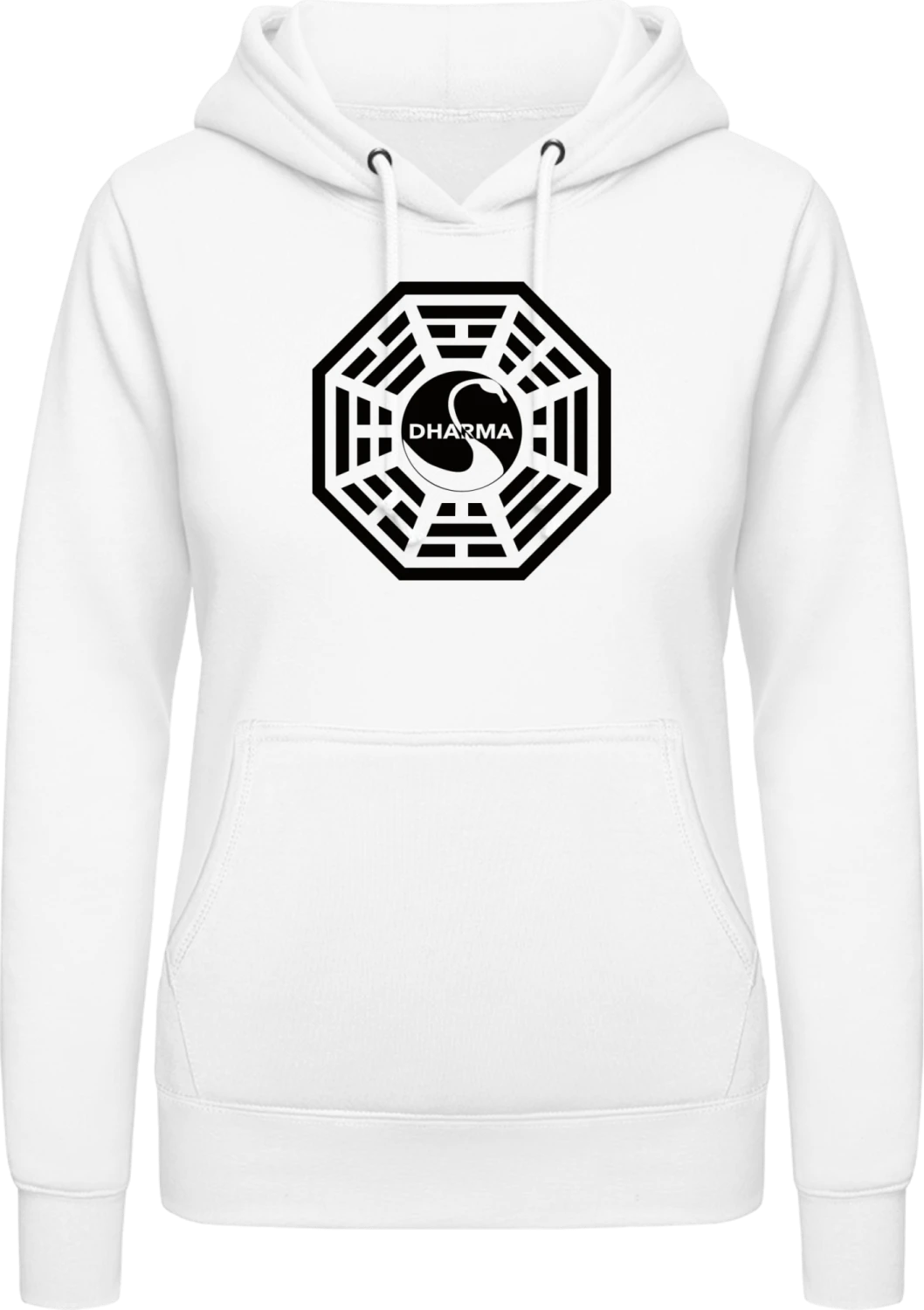 Dharma Original - Arctic white AWDis ladies hoodie - Front