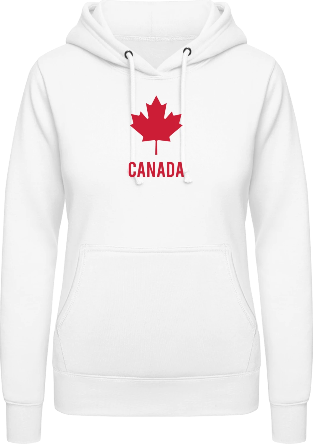 Canada Logo - Arctic white AWDis ladies hoodie - Front