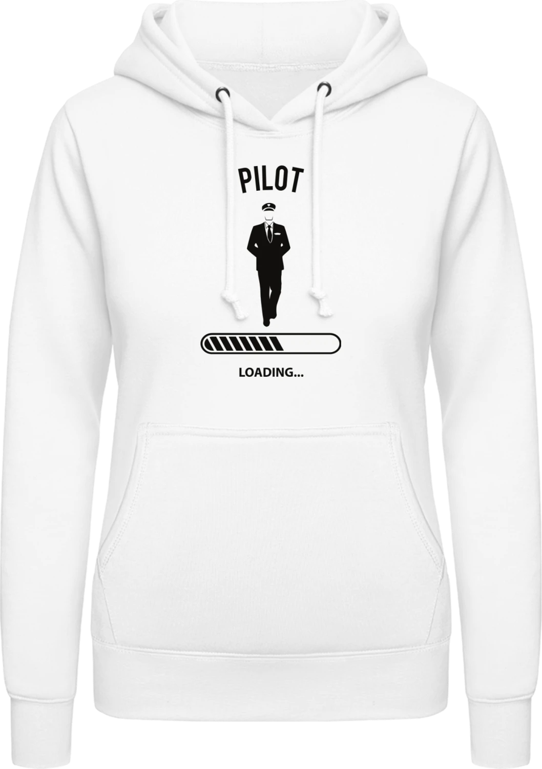 Pilot Loading - Arctic white AWDis ladies hoodie - Front