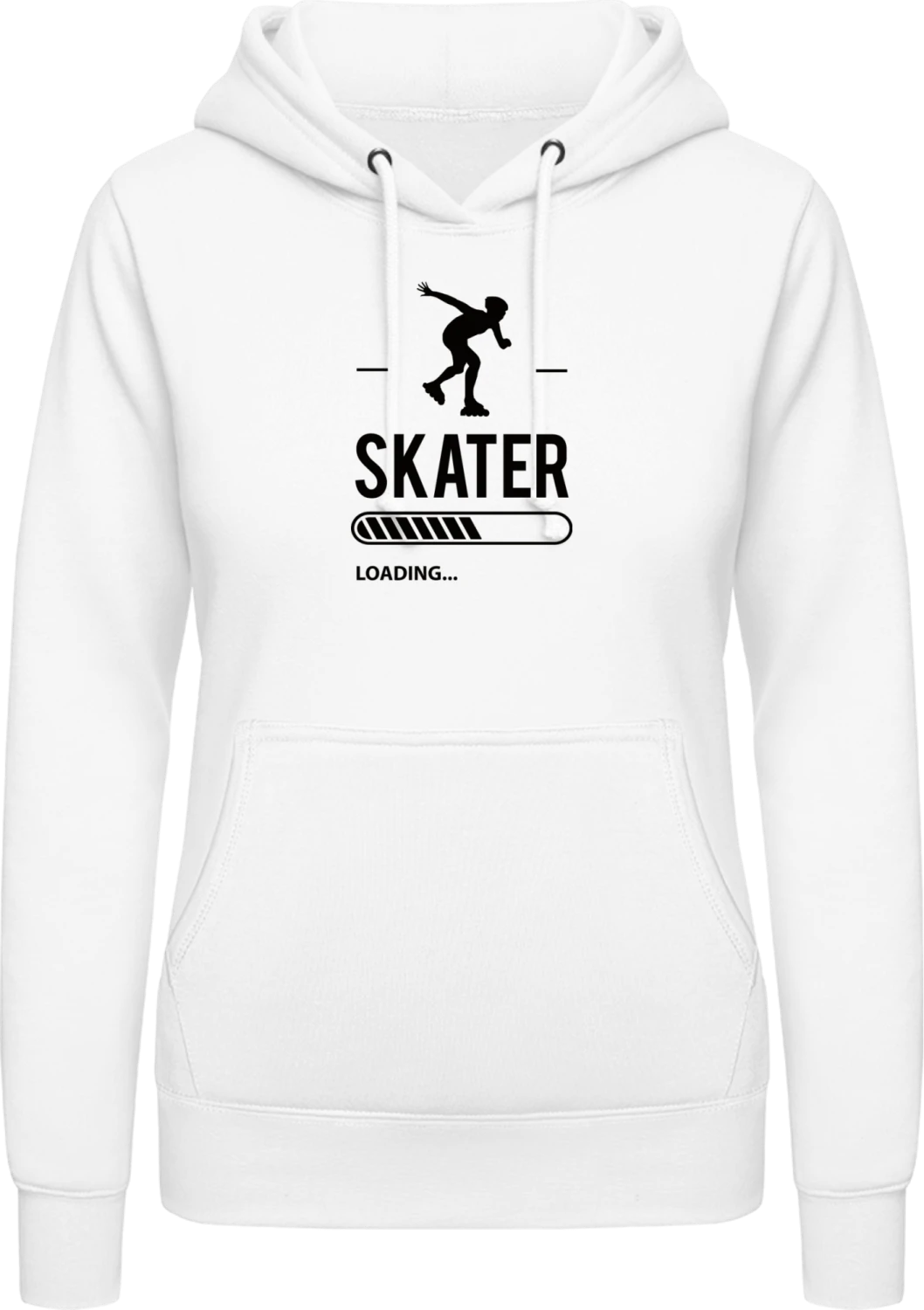 Inline Skater Loading - Arctic white AWDis ladies hoodie - Front