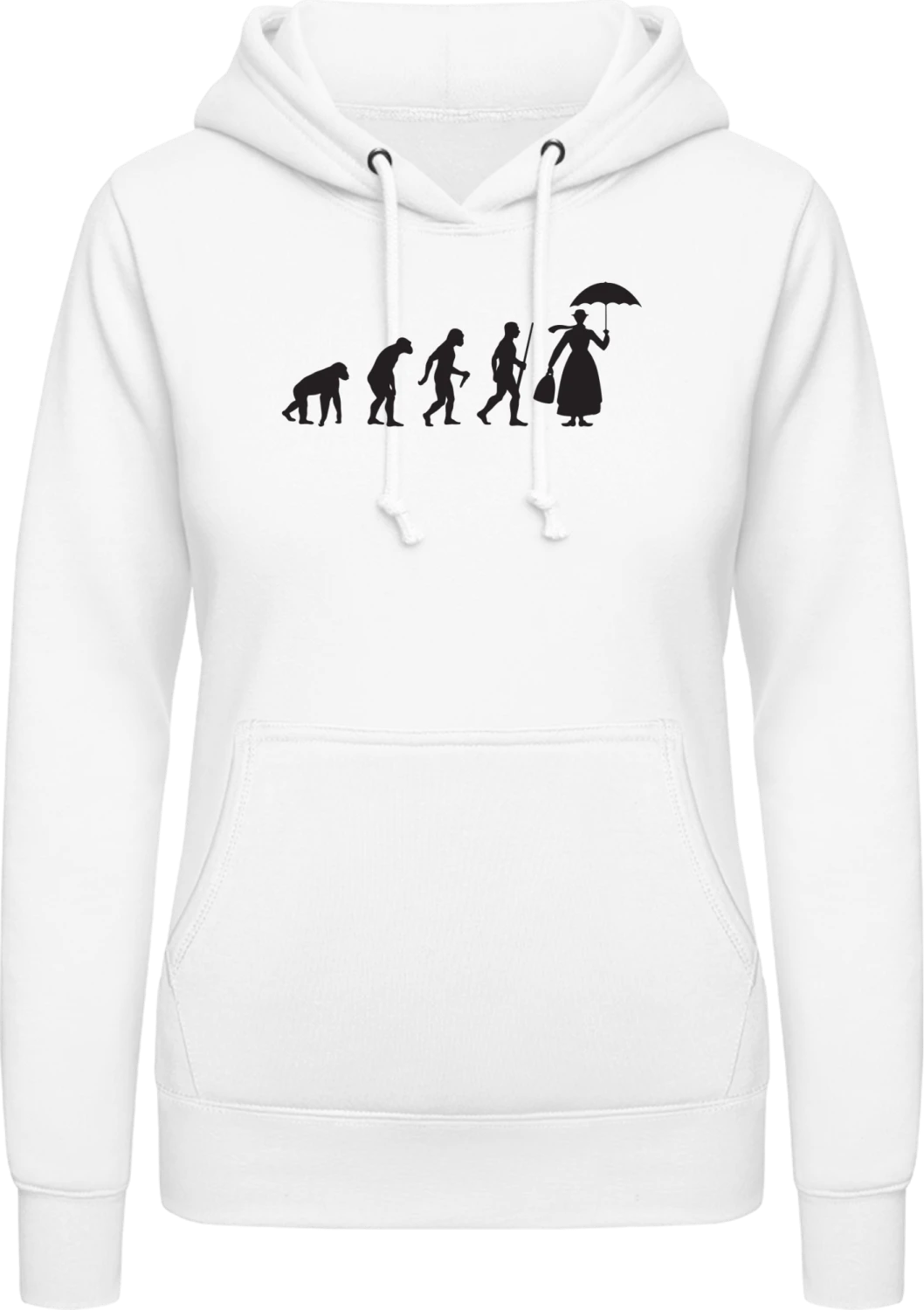 Mary Poppins Evolution - Arctic white AWDis ladies hoodie - Front