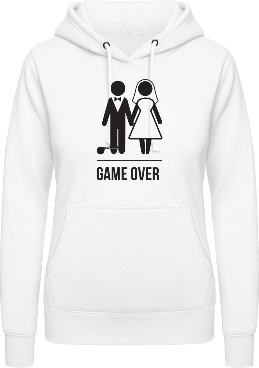 Game Over Groom's End Junggesellenabschied - Arctic white AWDis ladies hoodie - Front