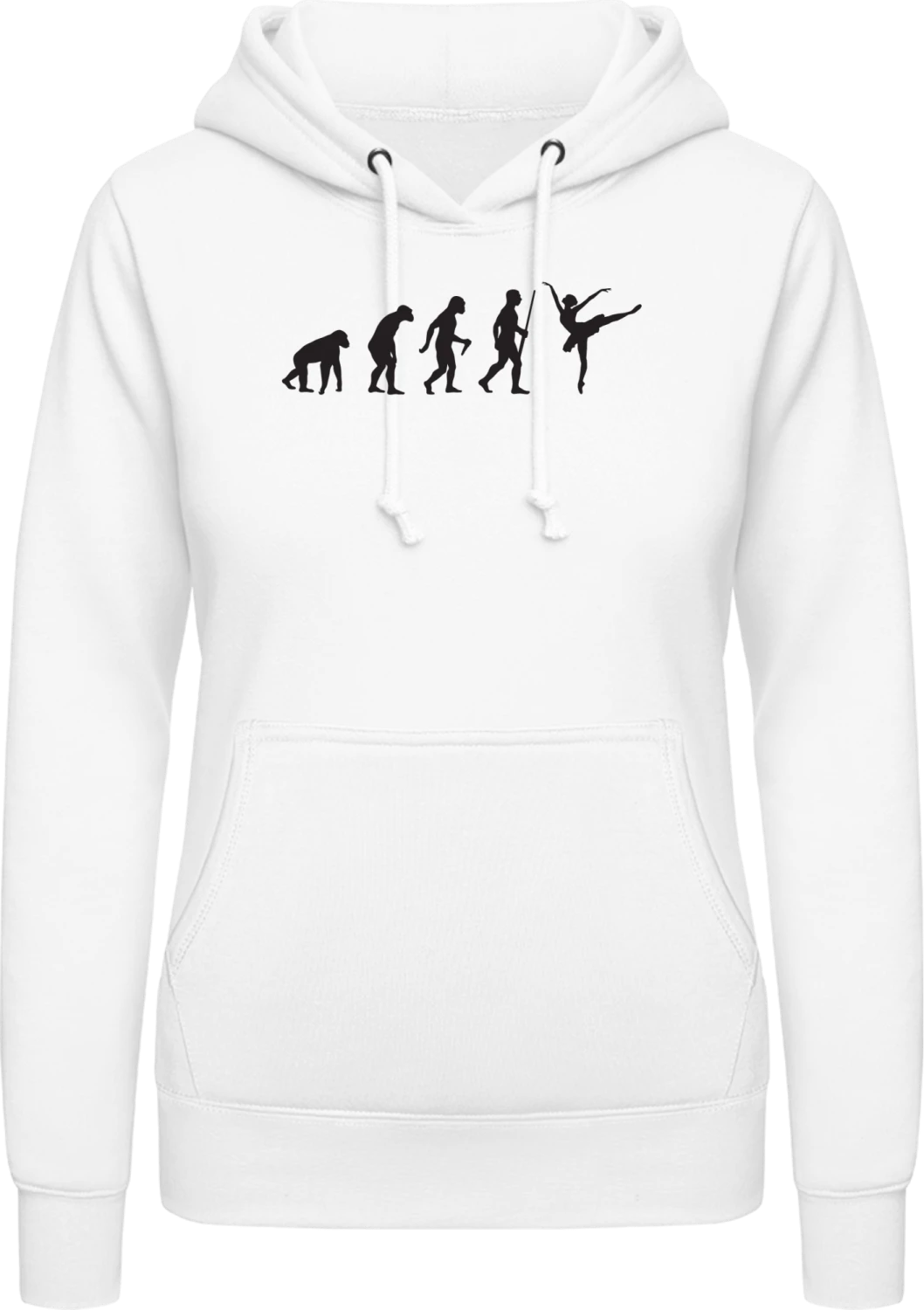 Ballerina Evolution - Arctic white AWDis ladies hoodie - Front