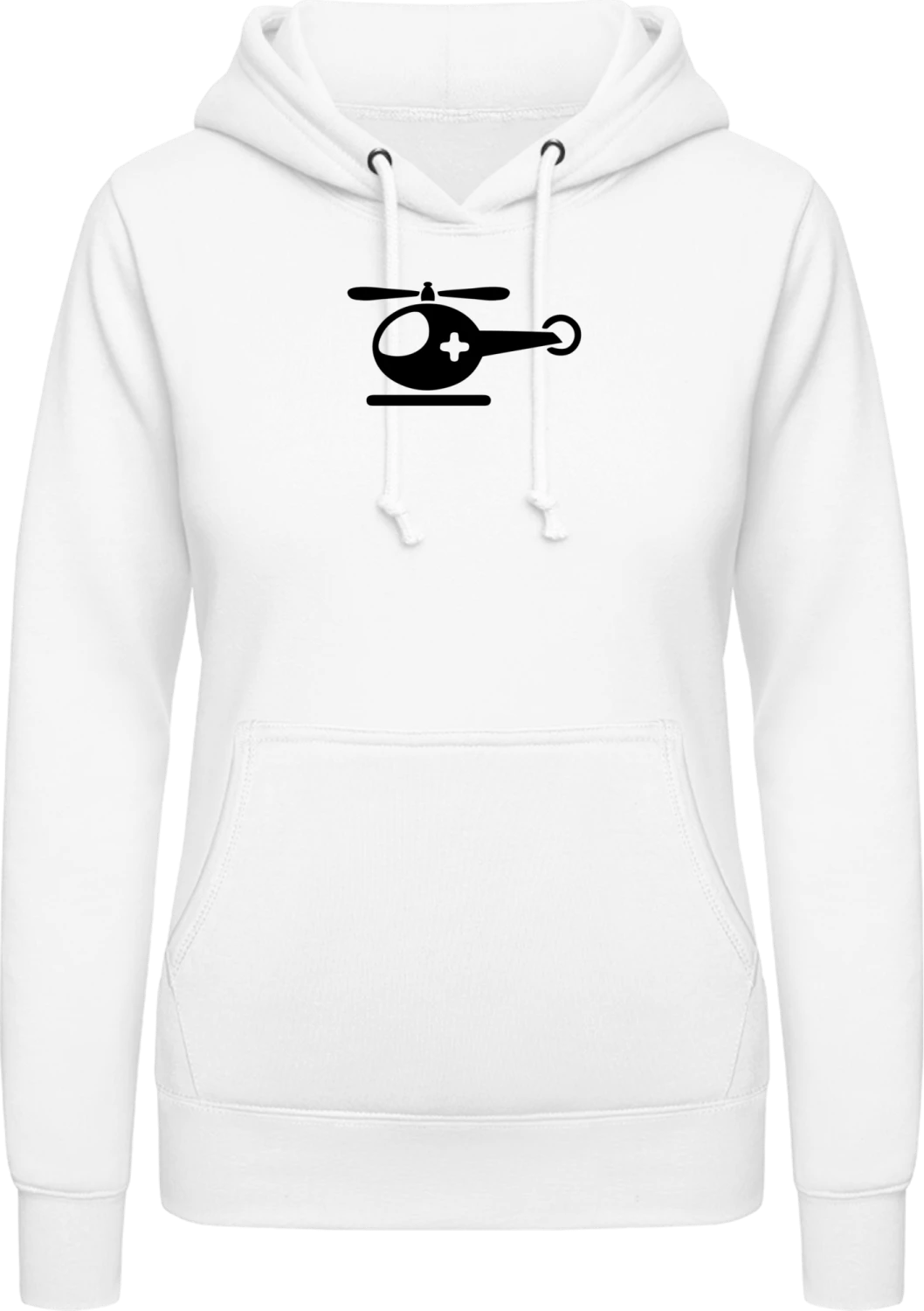 Helicopter Ambulance - Arctic white AWDis ladies hoodie - Front