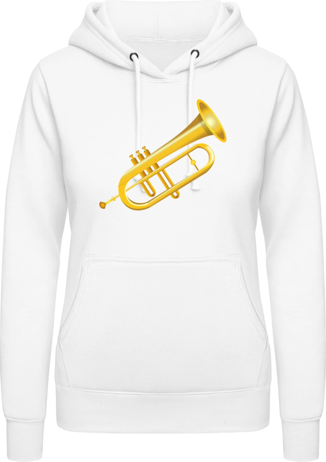 Golden Trumpet - Arctic white AWDis ladies hoodie - Front