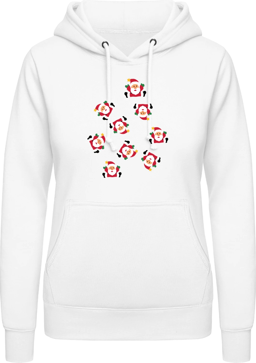 Santa Rain - Arctic white AWDis ladies hoodie - Front