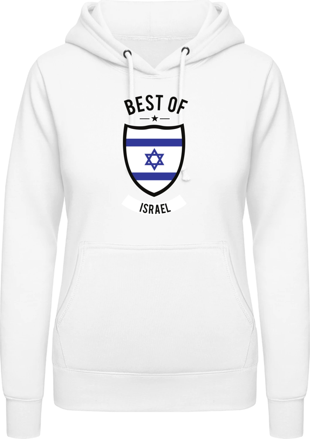 Best of Israel - Arctic white AWDis ladies hoodie - Front