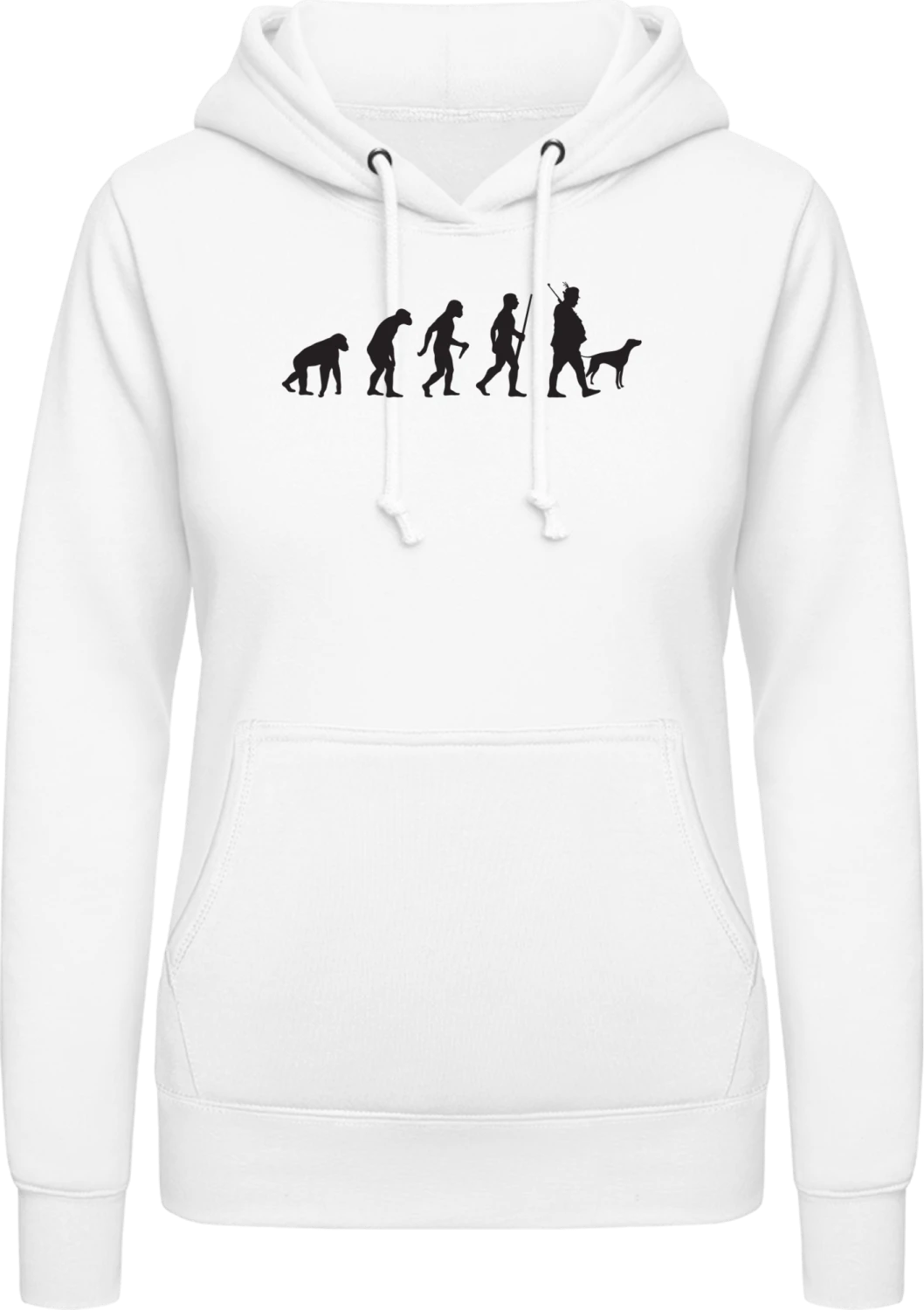 Jäger Evolution - Arctic white AWDis ladies hoodie - Front