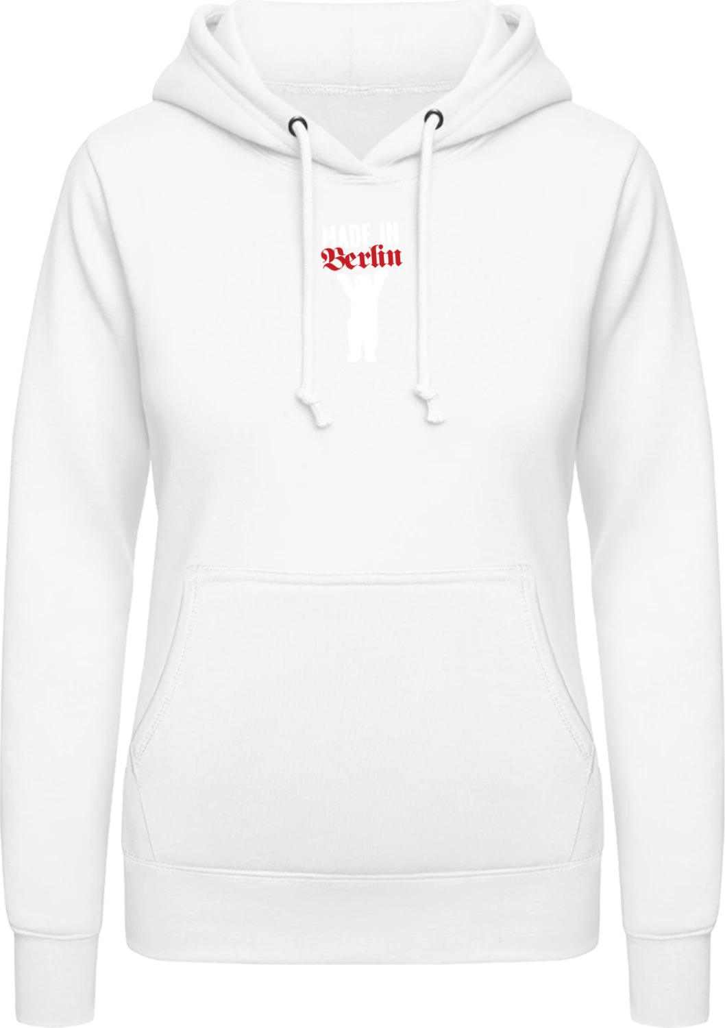 Made in Berlin - Arctic white AWDis ladies hoodie - Front