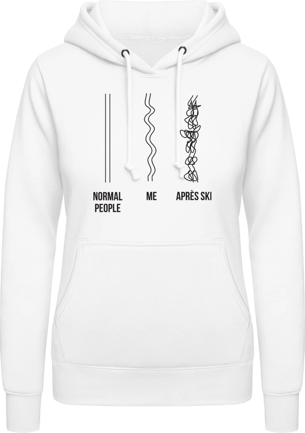 Après Ski - Arctic white AWDis ladies hoodie - Front