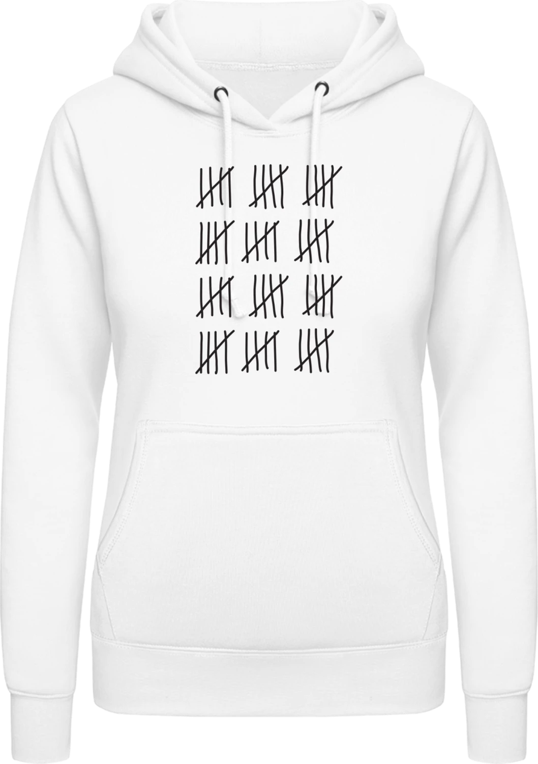 60 Birthday - Arctic white AWDis ladies hoodie - Front