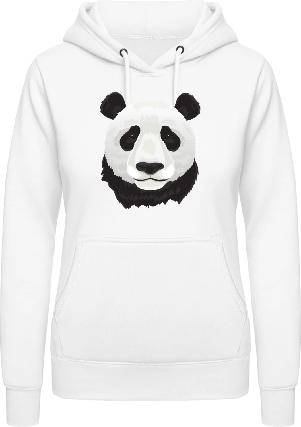 Panda Kopf Realistisch - Arctic white AWDis ladies hoodie - Front