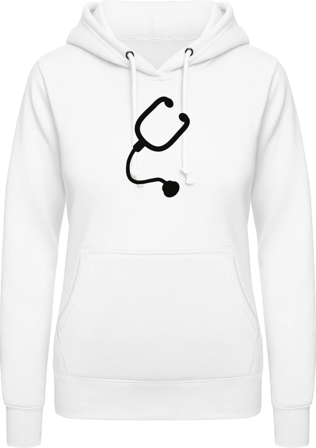 stethoskop - Arctic white AWDis ladies hoodie - Front