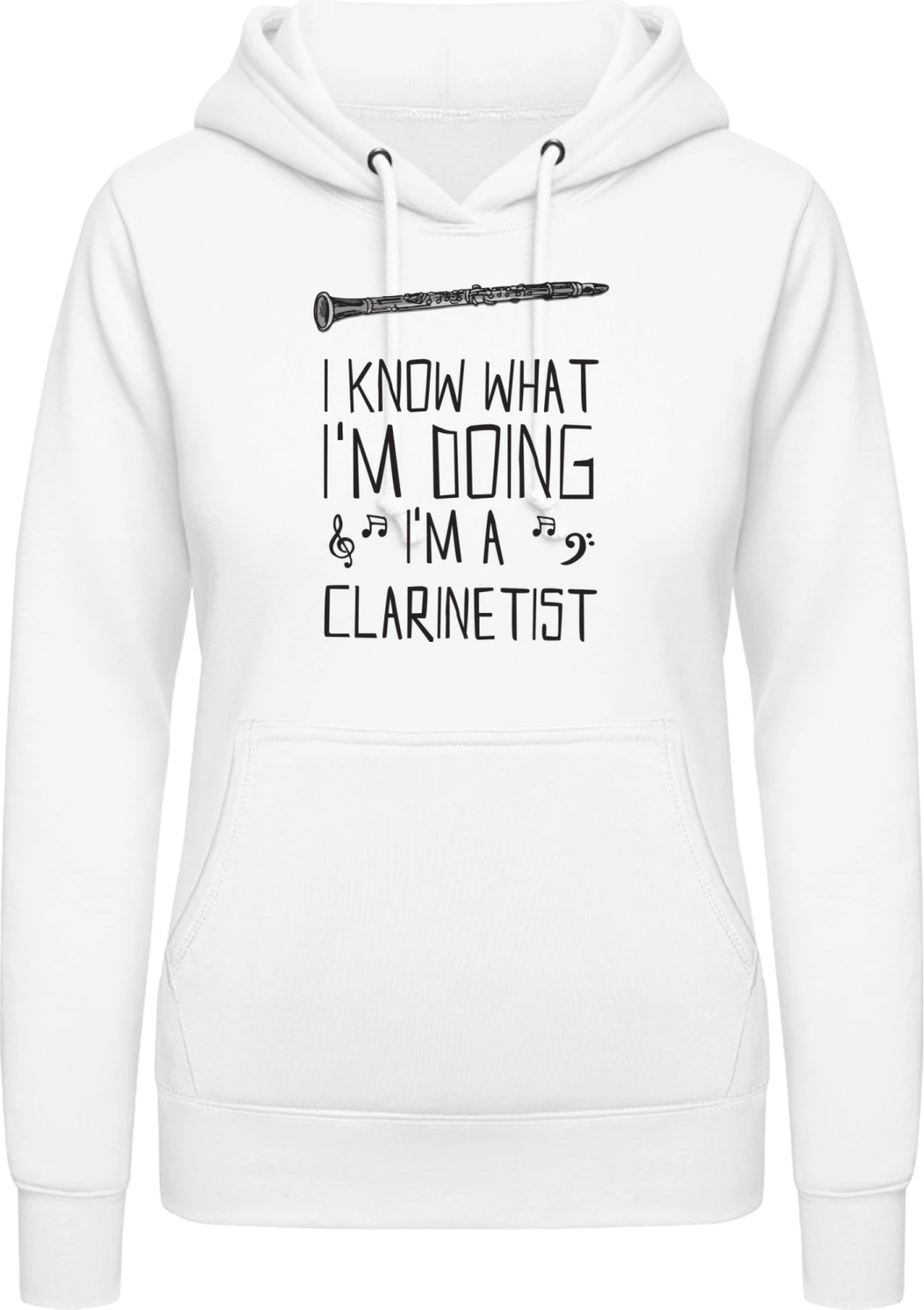 I'm A Clarinetist - Arctic white AWDis ladies hoodie - Front