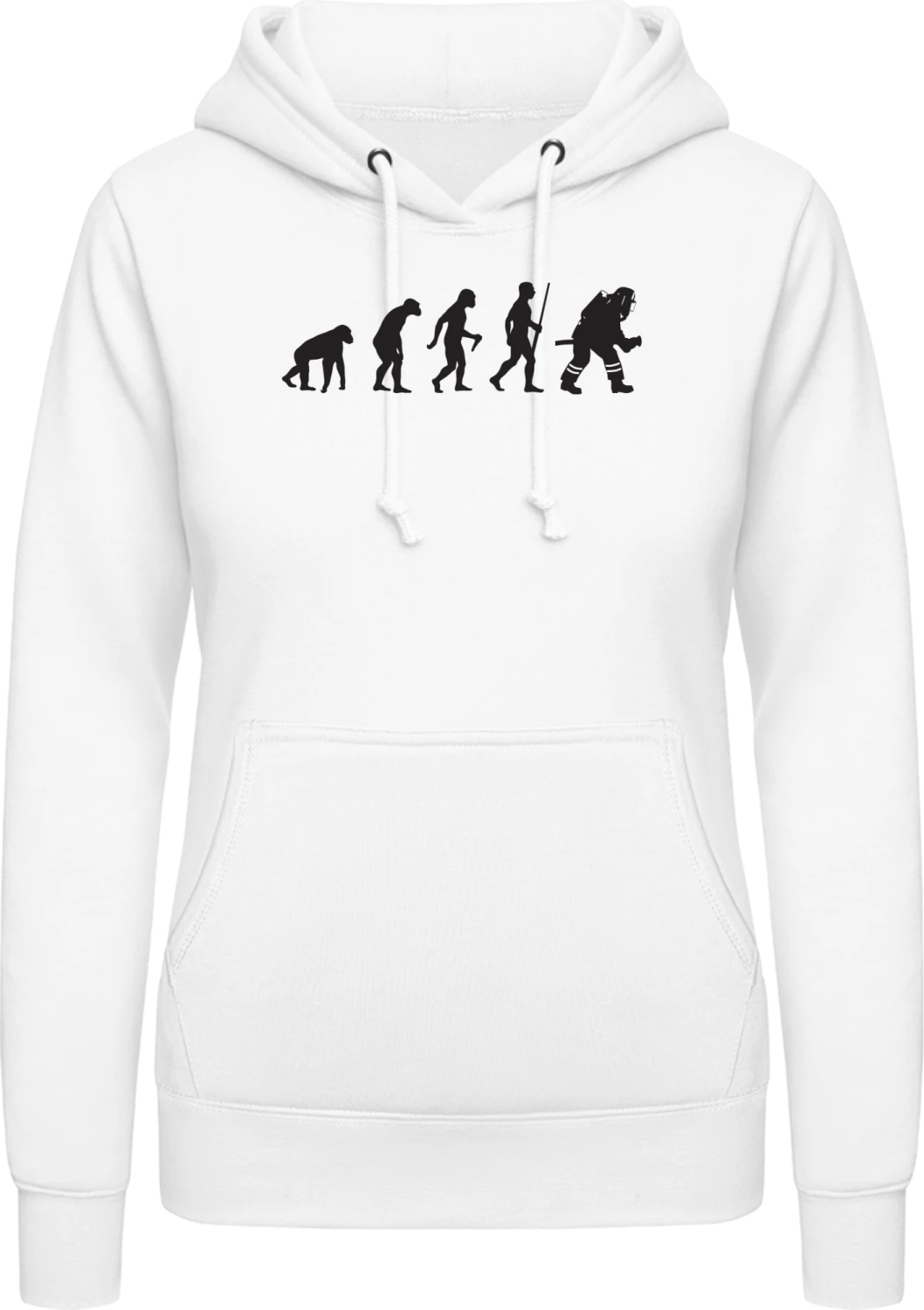 Firefighter Evolution - Arctic white AWDis ladies hoodie - Front