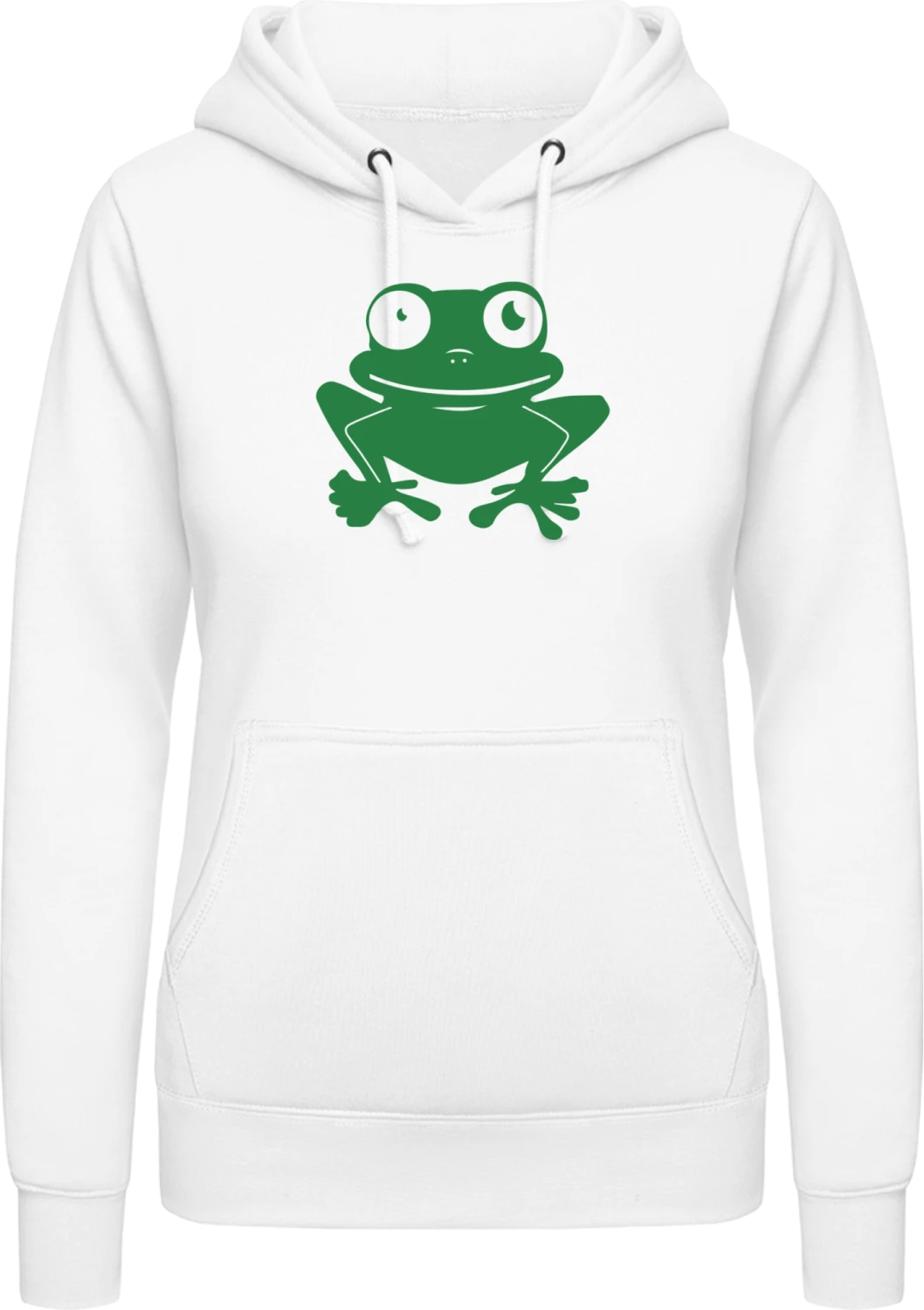 Frosch Icon - Arctic white AWDis ladies hoodie - Front