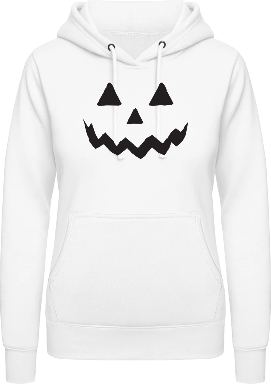 Pumpkin - Arctic white AWDis ladies hoodie - Front