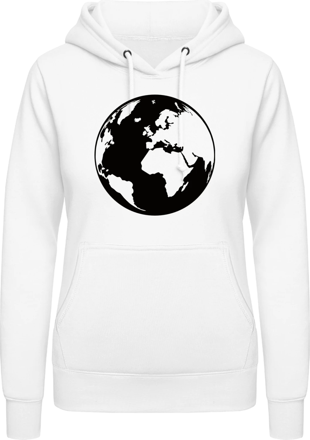 Erdball - Arctic white AWDis ladies hoodie - Front