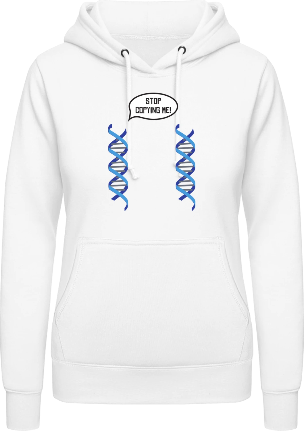 Stop Copying Me - Arctic white AWDis ladies hoodie - Front