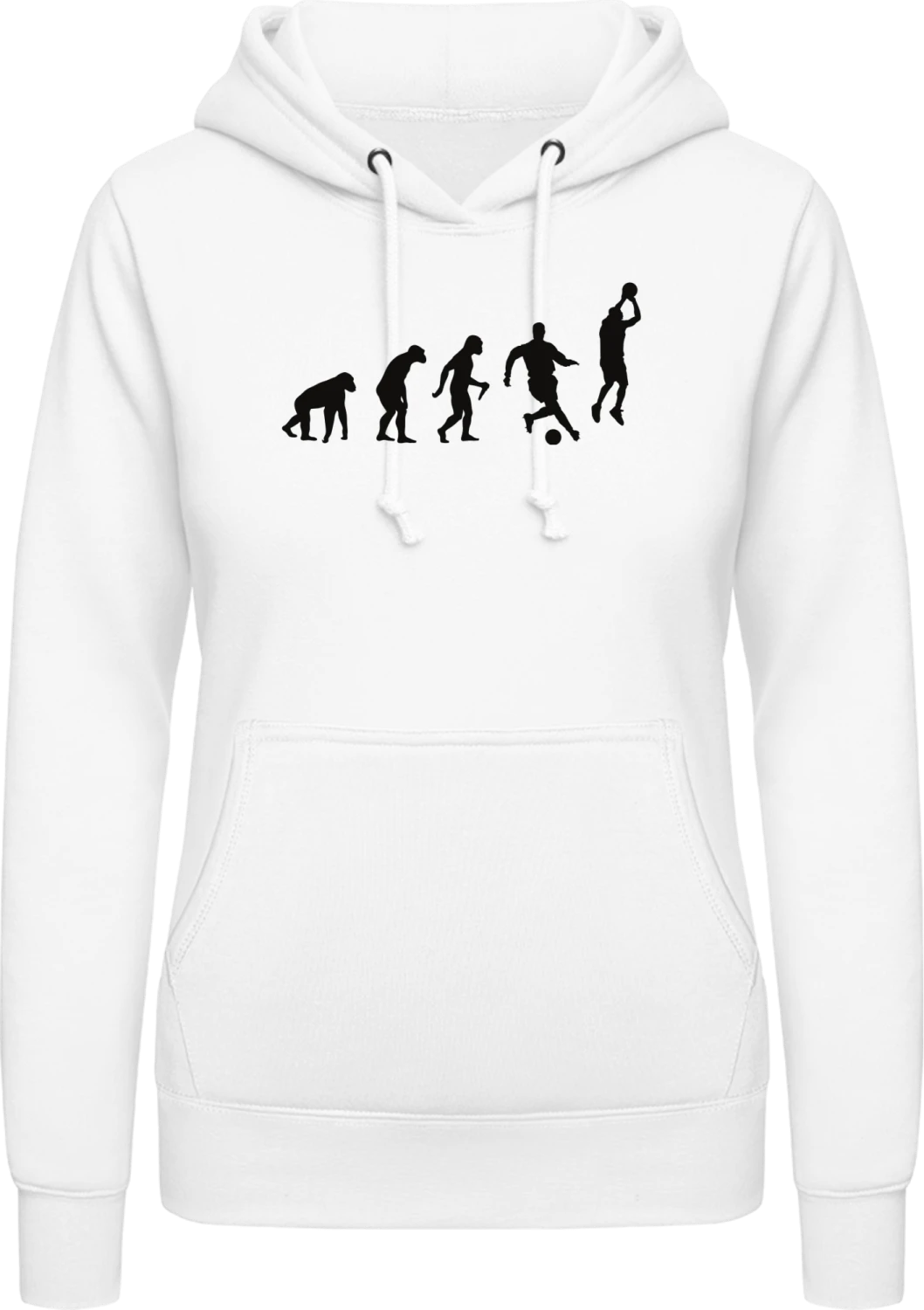 Evolution Of Sport - Arctic white AWDis ladies hoodie - Front