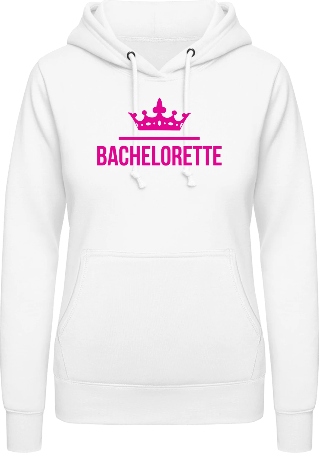 Bachelorette Crown - Arctic white AWDis ladies hoodie - Front