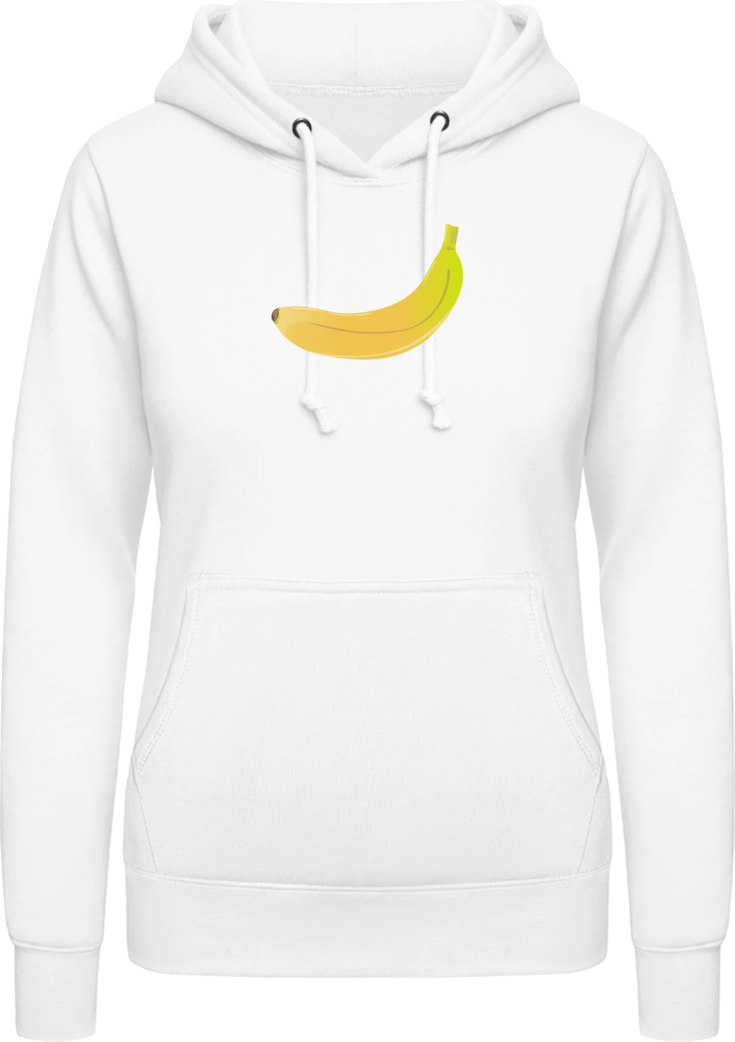 Banane Banana - Arctic white AWDis ladies hoodie - Front