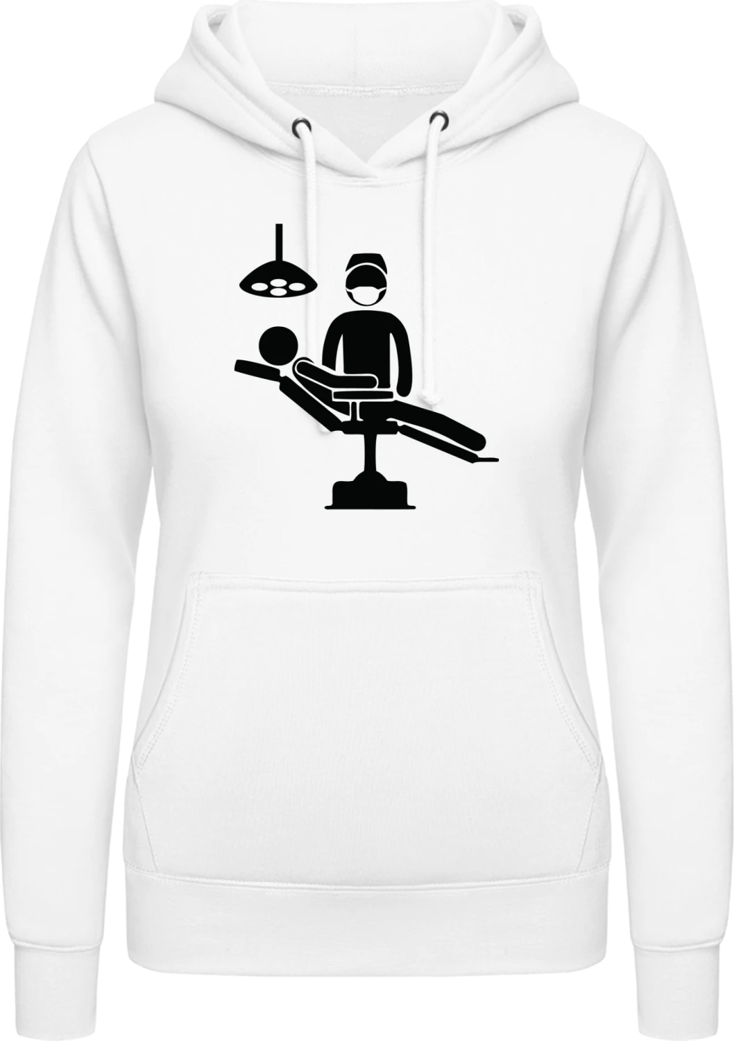 Dentist Zahnarzt - Arctic white AWDis ladies hoodie - Front