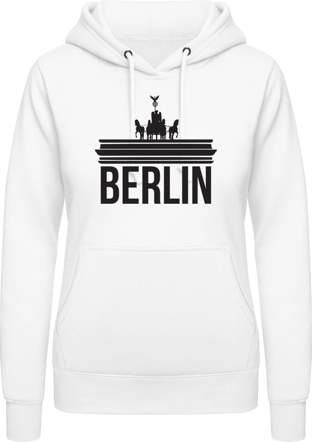 Berlin Brandenburger Tor - Arctic white AWDis ladies hoodie - Front