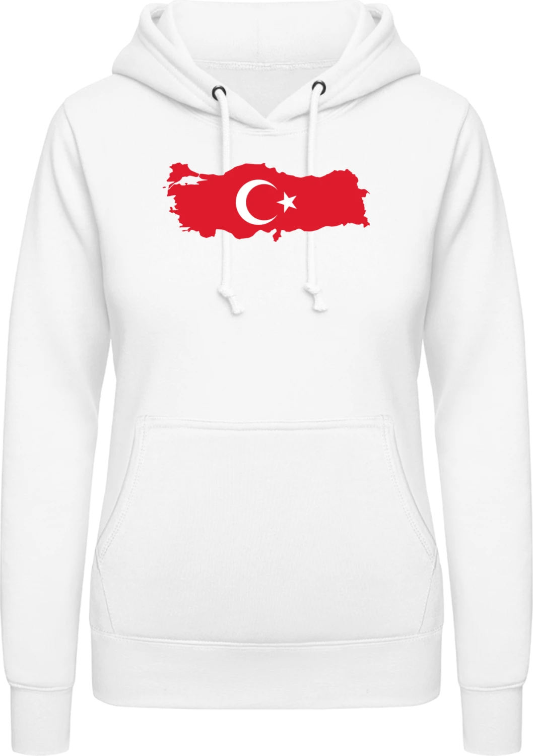 Türkei Landkarte - Arctic white AWDis ladies hoodie - Front