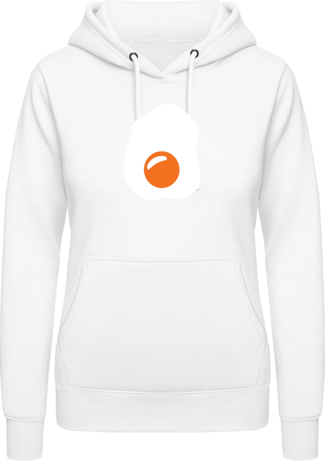 Spiegelei - Arctic white AWDis ladies hoodie - Front