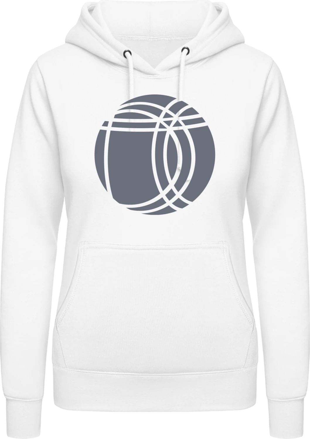 Petanque Ball - Arctic white AWDis ladies hoodie - Front