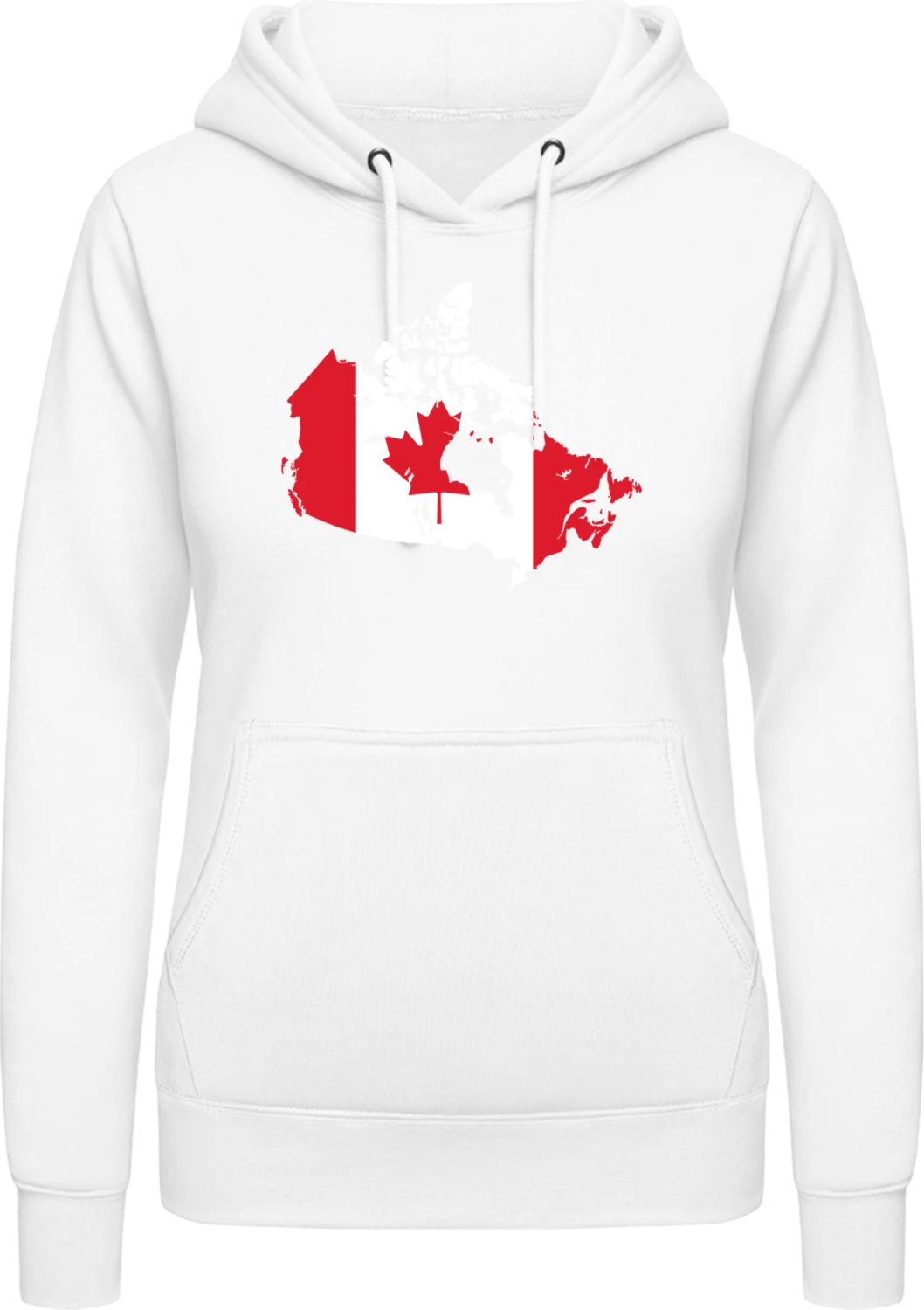 Kanada Landkarte - Arctic white AWDis ladies hoodie - Front