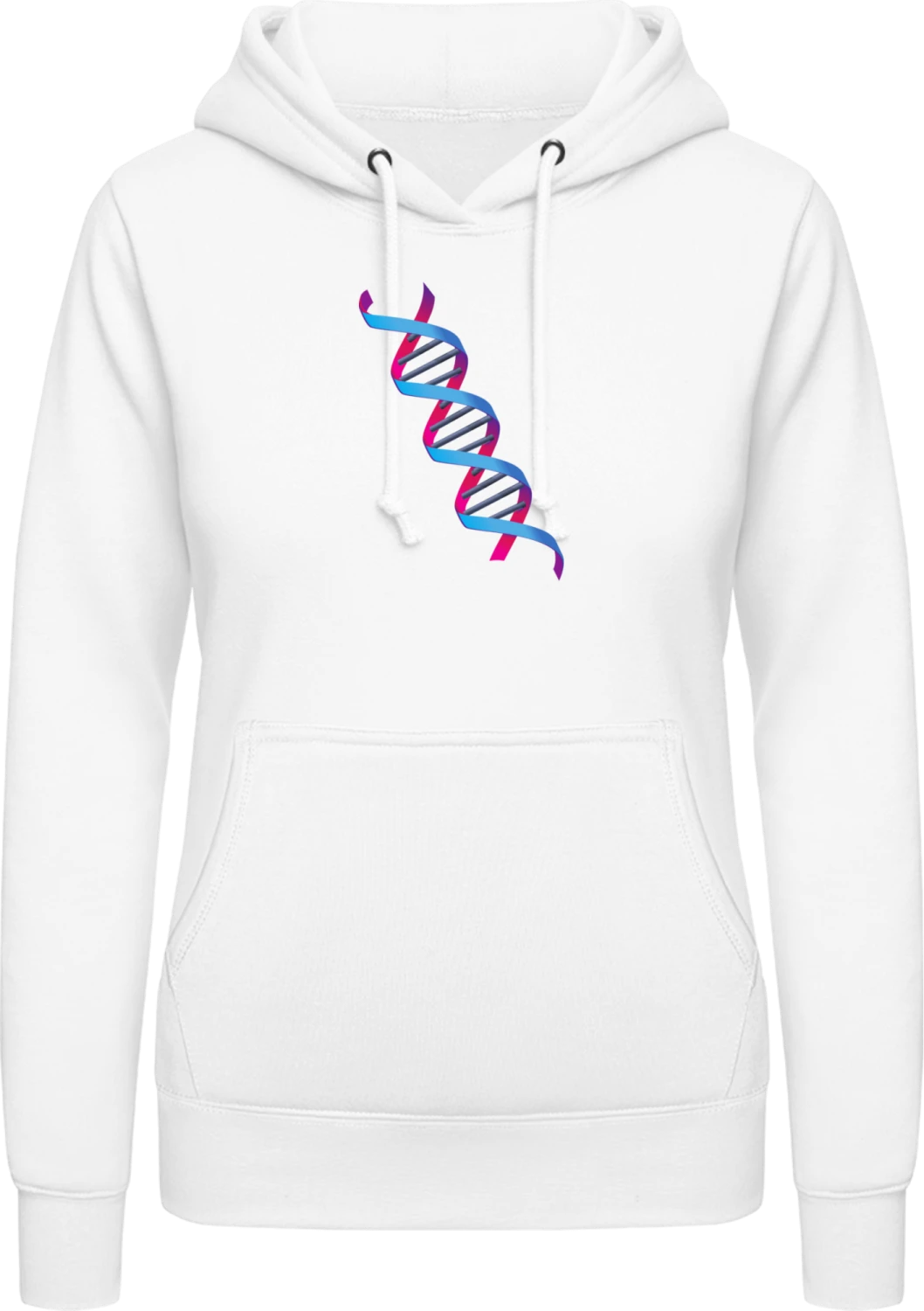 DNA - Arctic white AWDis ladies hoodie - Front