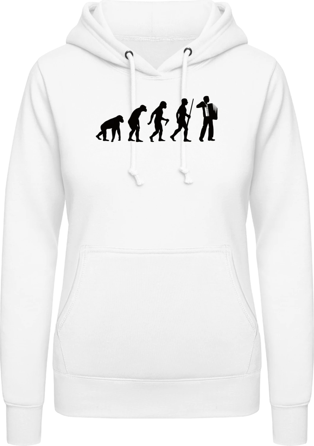 Akkordeon Evolution - Arctic white AWDis ladies hoodie - Front